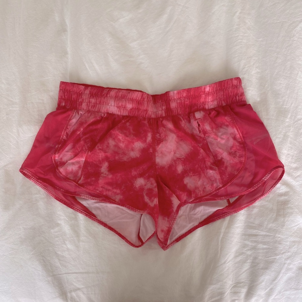 Lululemon Hotty Hot Shorts Pink Tie Dye
